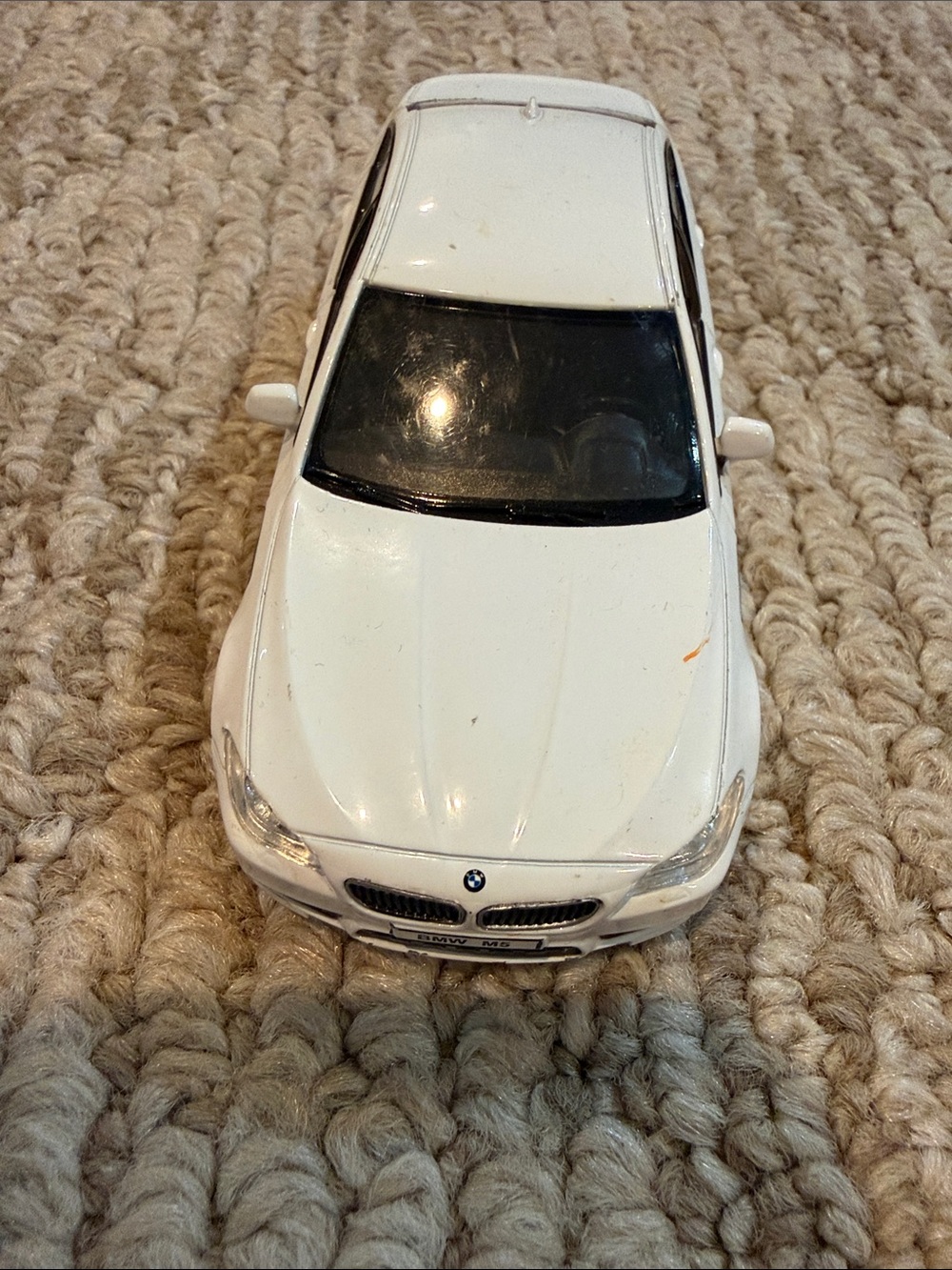 BMW White Miniature Die-Cast Sedan Toy